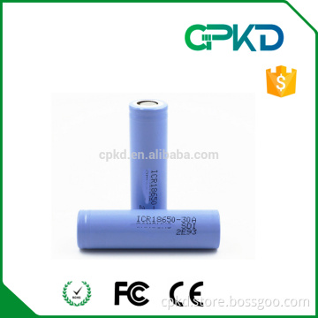 18(Dia)*65(H)mm Size and 3.7V Nominal Voltage li-ion battery 3.7v 3000mah ICR18650 30A